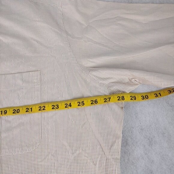 Sam Surin Gold/White Checked 8 Button Dress Shirt (See photo's for approx meas) - Picture 6 of 10